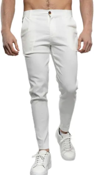 Mens Dress Pants Slim Fit Classic Stretch Chino Pants Casual Business Golf Pants Slacks Tapered Trousers