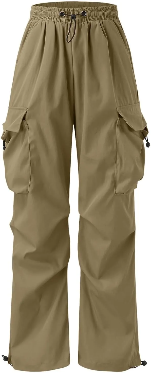 Men's Lightweight Jogging Pant Pockets Cargo Work Joggers Loose Sports Casual Sweatpant Open Hem Pant