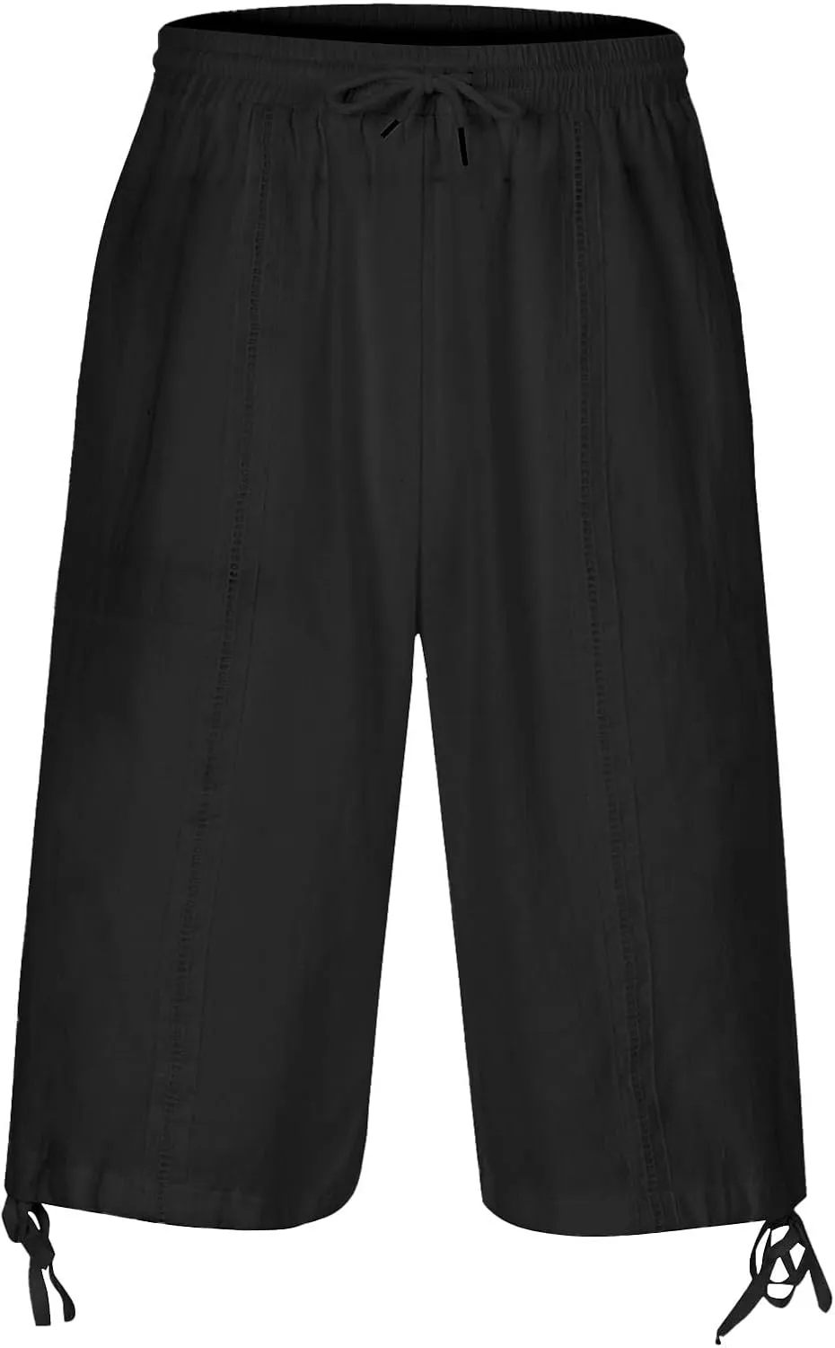 Men's Lightweight Jogging Pant Pockets Cargo Work Joggers Loose Sports Casual Sweatpant Open Hem Pant