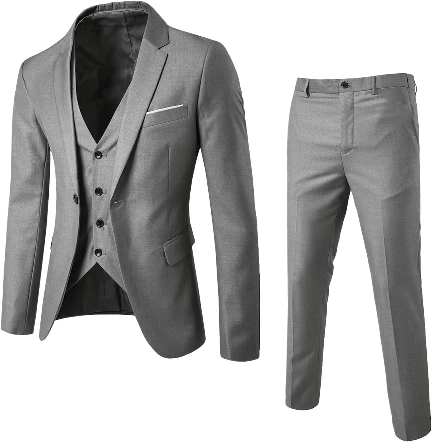Mens Suits Slim 3 Suit Business Wedding Party Jacket Vest & Pants Men'S Dress Pants Mens Blazers and Sport Coats