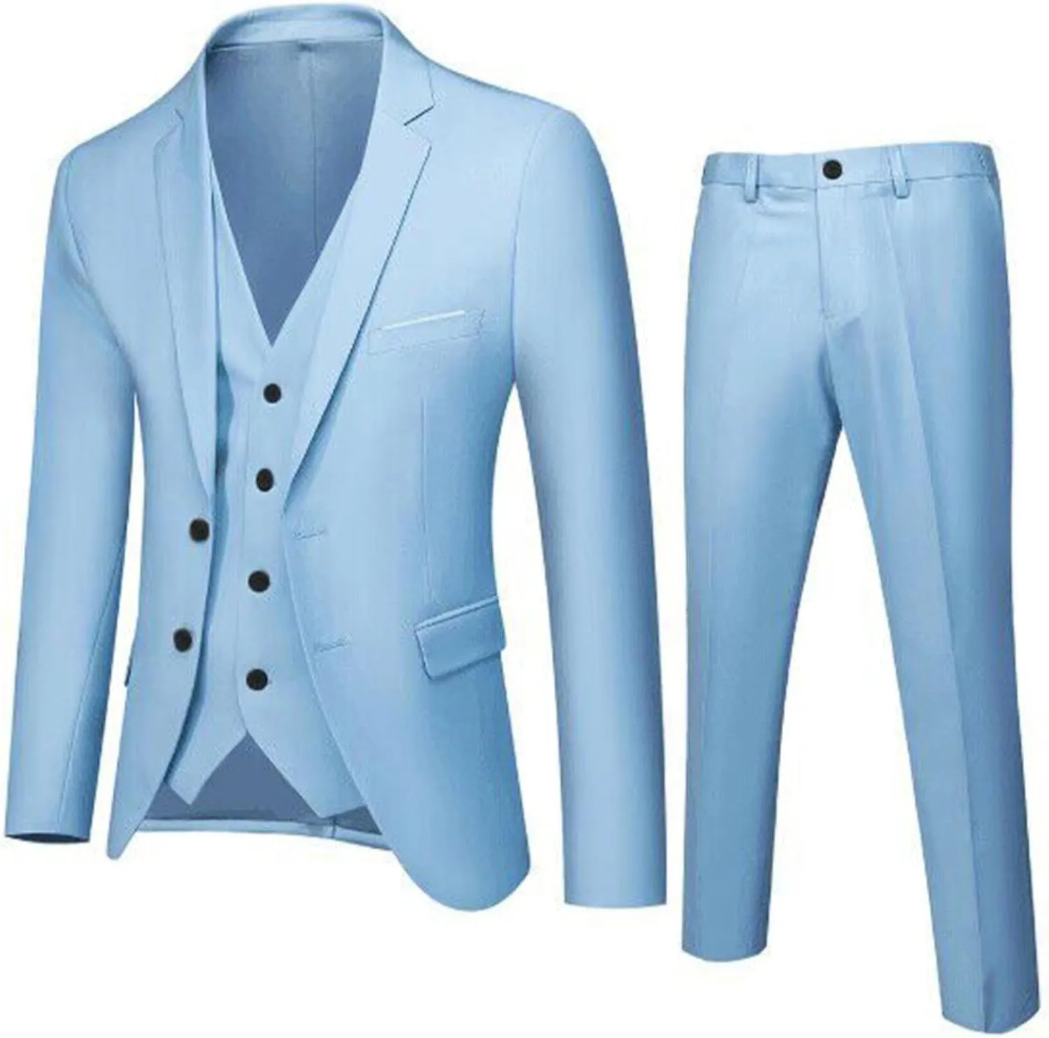 Mens Suits Slim 3 Suit Business Wedding Party Jacket Vest & Pants Men'S Dress Pants Mens Blazers and Sport Coats