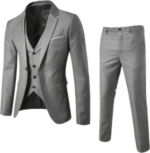 Mens Suits Slim 3 Suit Business Wedding Party Jacket Vest & Pants Men'S Dress Pants Mens Blazers and Sport Coats