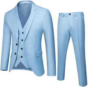 Mens Suits Slim 3 Suit Business Wedding Party Jacket Vest & Pants Men'S Dress Pants Mens Blazers and Sport Coats