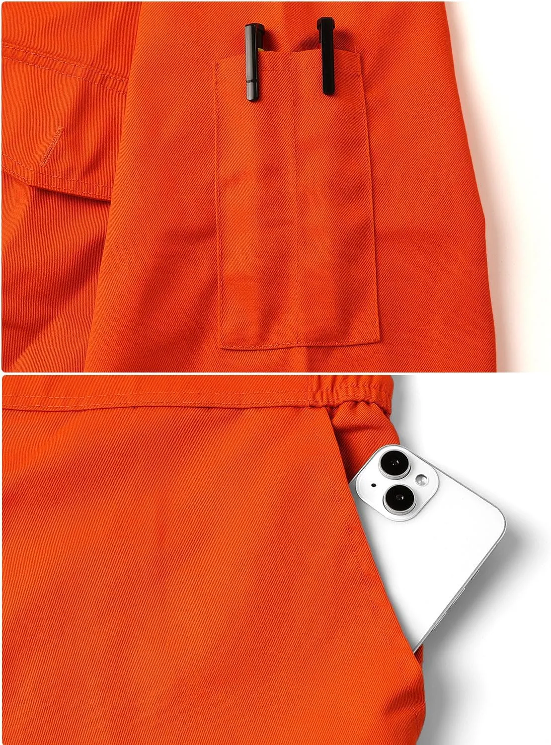 Men's Work Coverall High Visibility Overalls Mechanics Coveralls Workwear Jumpsuit with Multi Pockets