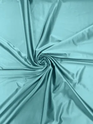Milky Blue Luxury Shiny Satin Stretch Spandex Fabric / Prom / Wedding / Cosplays