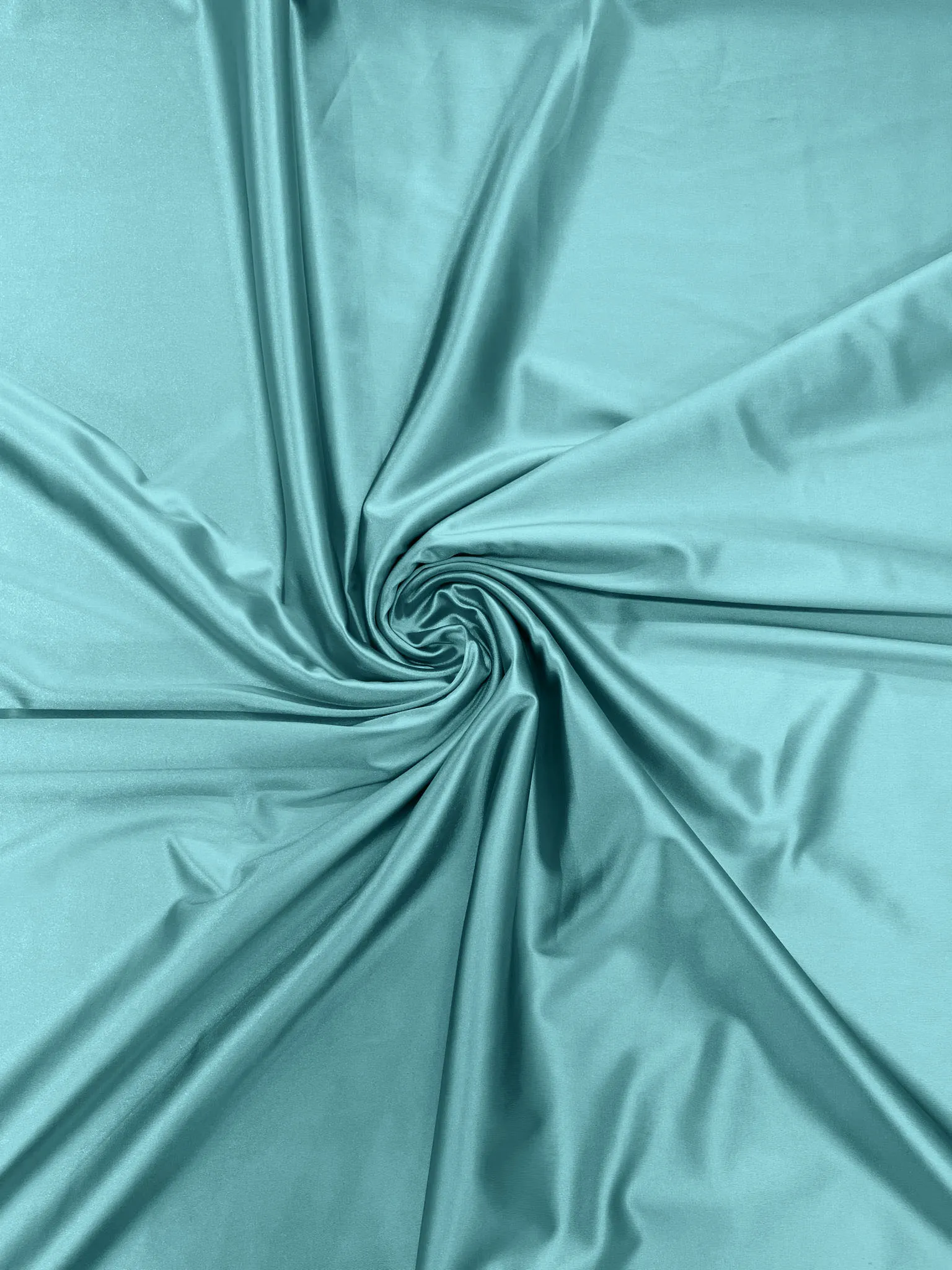 Milky Blue Luxury Shiny Satin Stretch Spandex Fabric / Prom / Wedding / Cosplays