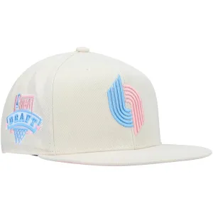 Mitchell & Ness x Lids Portland Trail Blazers Cream NBA Draft Hardwood Classics Cake Pop Fitted Hat