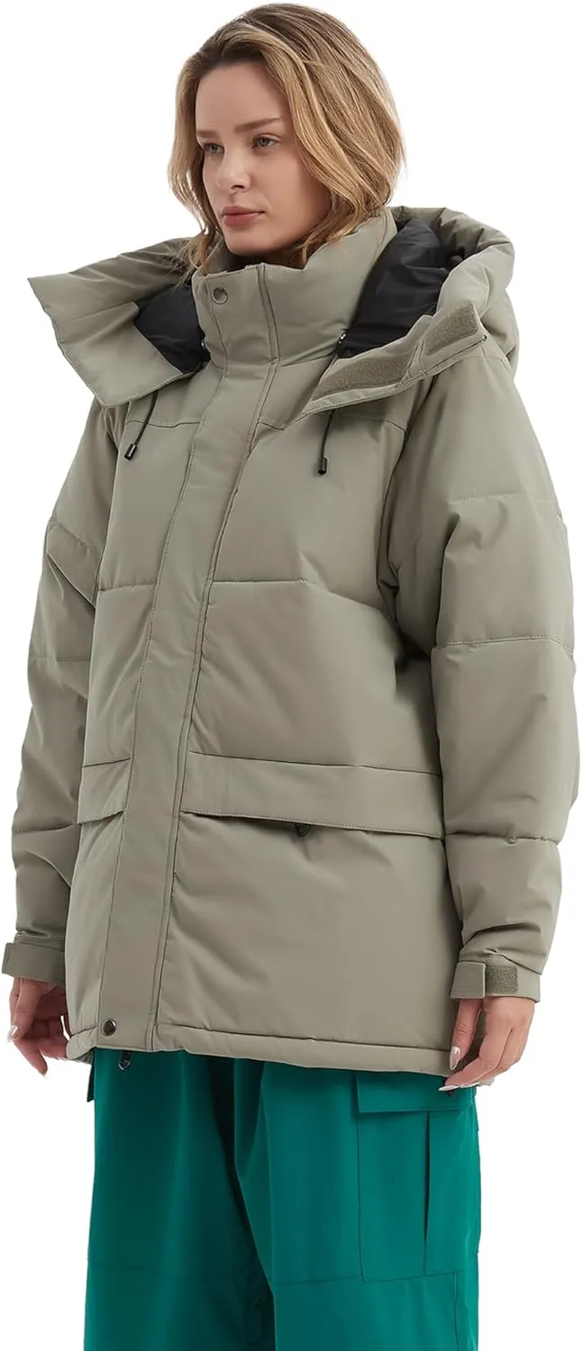 NOMADIKA Oversize Waterproof Ski Jacket Thick Snow Coats with Detachable Hood Winter Skiing Snowboard Jackets for Women Men