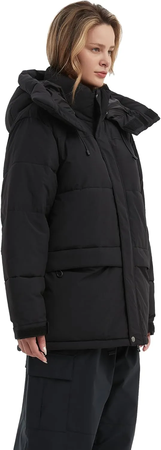 NOMADIKA Oversize Waterproof Ski Jacket Thick Snow Coats with Detachable Hood Winter Skiing Snowboard Jackets for Women Men
