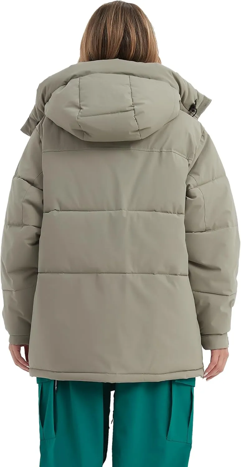 NOMADIKA Oversize Waterproof Ski Jacket Thick Snow Coats with Detachable Hood Winter Skiing Snowboard Jackets for Women Men