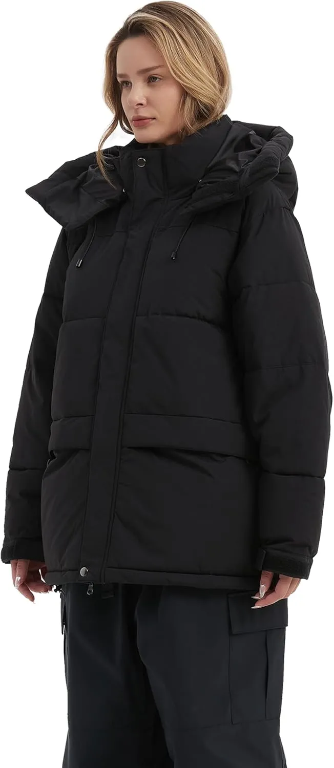 NOMADIKA Oversize Waterproof Ski Jacket Thick Snow Coats with Detachable Hood Winter Skiing Snowboard Jackets for Women Men