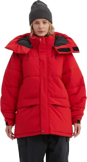 NOMADIKA Oversize Waterproof Ski Jacket Thick Snow Coats with Detachable Hood Winter Skiing Snowboard Jackets for Women Men
