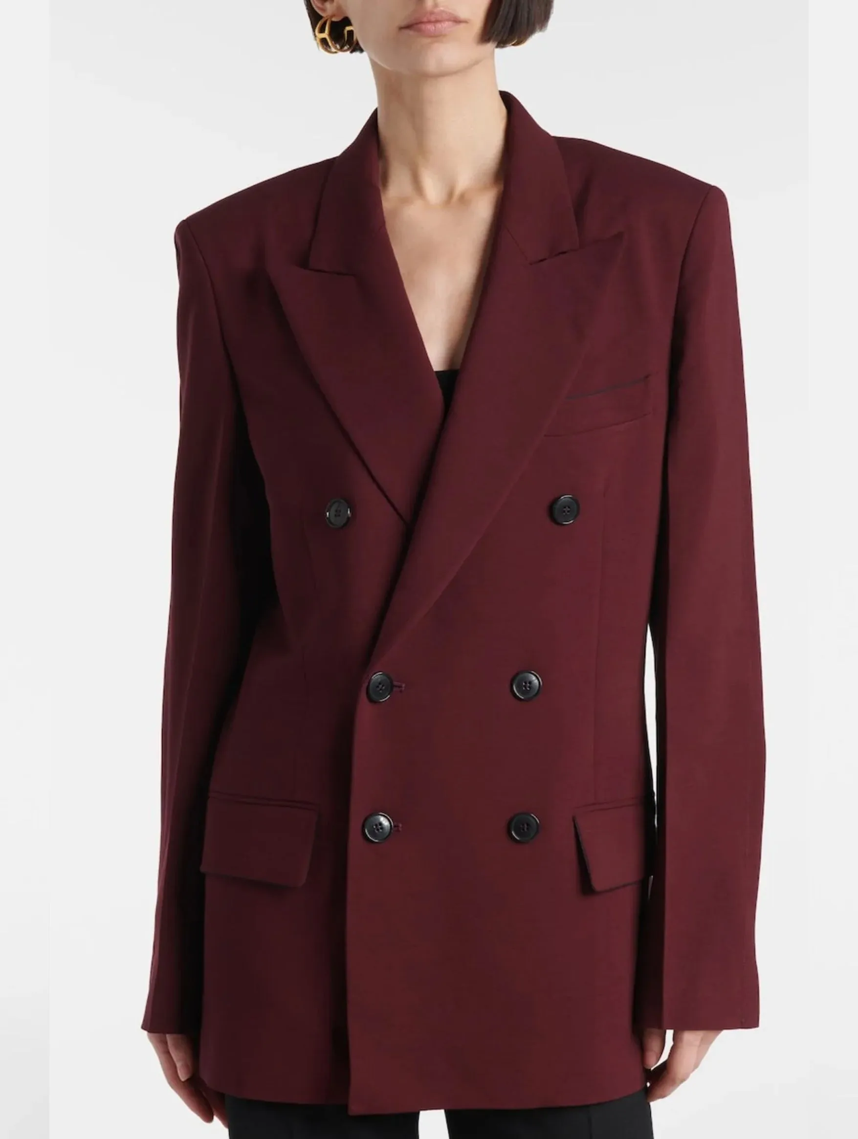 Oversized Mens Jacket in Port