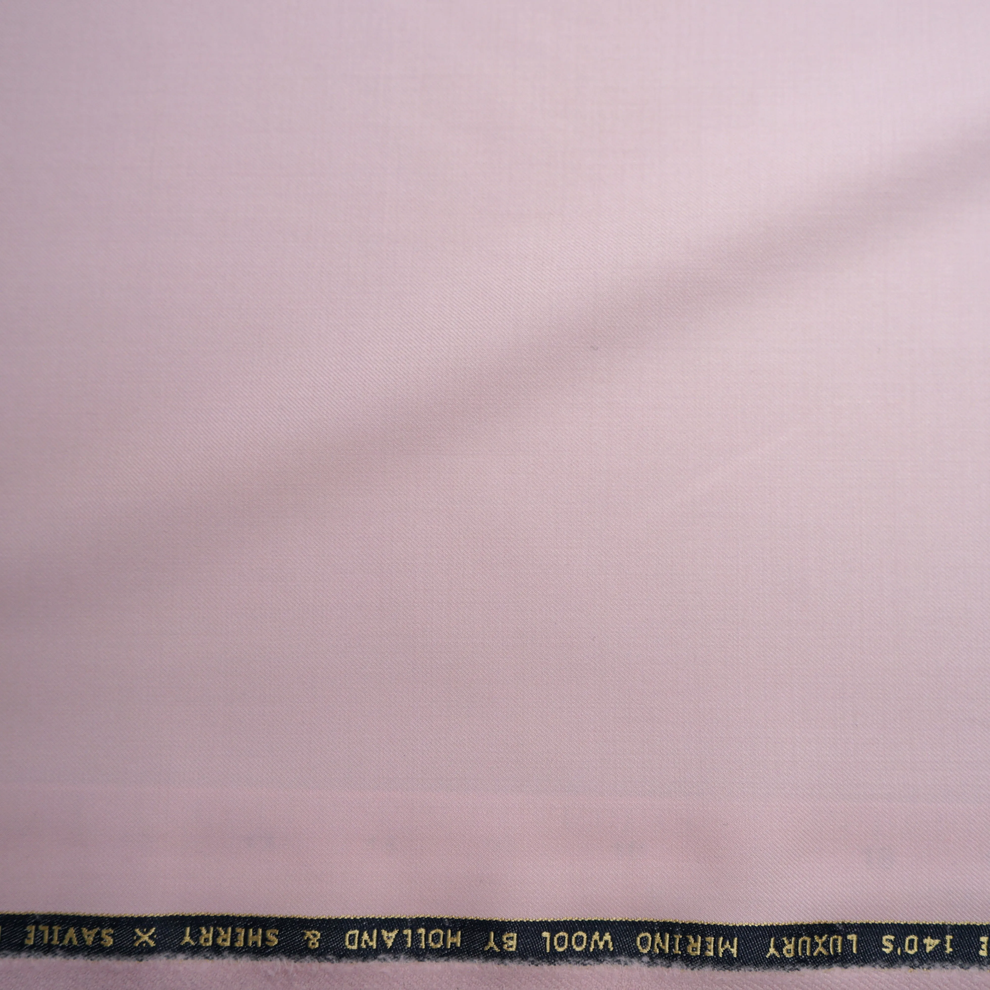 Pale Pink Solid Holland & Sherry Royal Mile Plains Suiting Fabric
