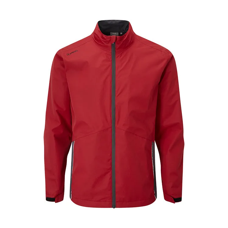 Ping Sensordry Waterproof Golf Jacket - Firebrick/Asphalt