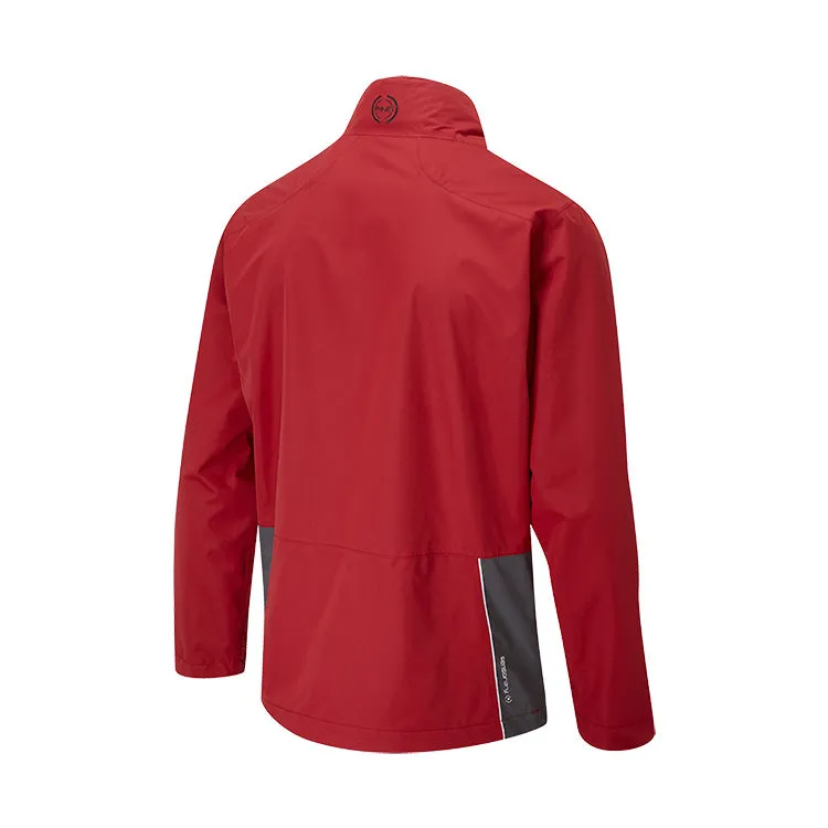 Ping Sensordry Waterproof Golf Jacket - Firebrick/Asphalt