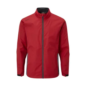 Ping Sensordry Waterproof Golf Jacket - Firebrick/Asphalt