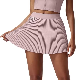 Pleated Tennis Skirts for Women High Waisted Athletic Skorts with Pockets Tummy Control Golf Skirt Flowy Skort 2025