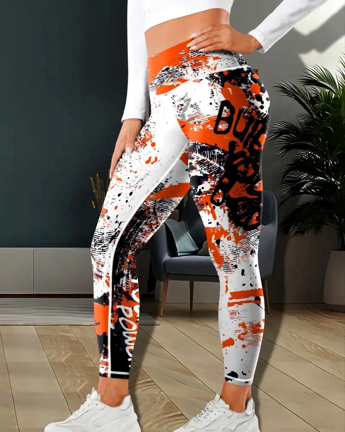 Power Up Leggings - Orange