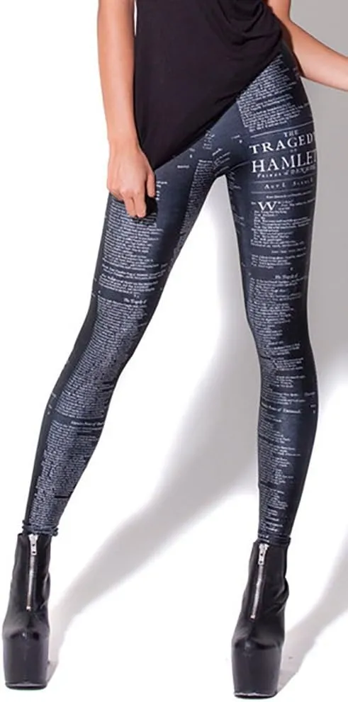 QZUnique Leggings for Women, Halloween Full-Length Printed Legging Footless Elastic Yoga Pants, Regular and Plus Size