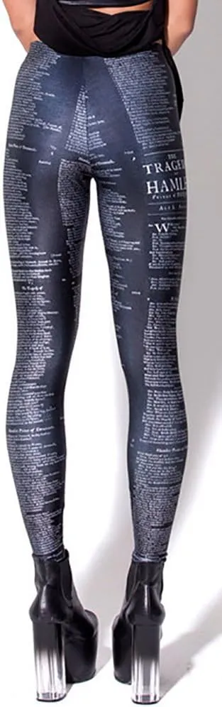 QZUnique Leggings for Women, Halloween Full-Length Printed Legging Footless Elastic Yoga Pants, Regular and Plus Size