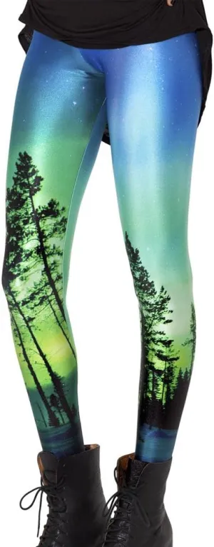 QZUnique Leggings for Women, Halloween Full-Length Printed Legging Footless Elastic Yoga Pants, Regular and Plus Size