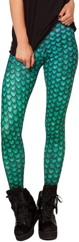 QZUnique Leggings for Women, Halloween Full-Length Printed Legging Footless Elastic Yoga Pants, Regular and Plus Size