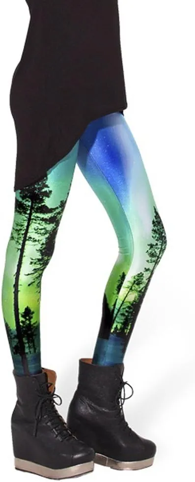 QZUnique Leggings for Women, Halloween Full-Length Printed Legging Footless Elastic Yoga Pants, Regular and Plus Size