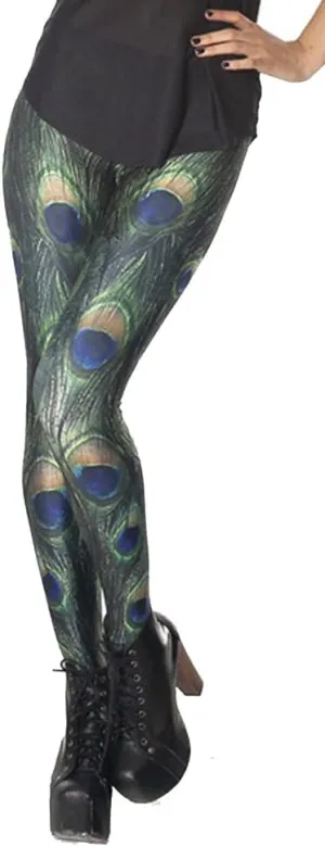 QZUnique Leggings for Women, Halloween Full-Length Printed Legging Footless Elastic Yoga Pants, Regular and Plus Size