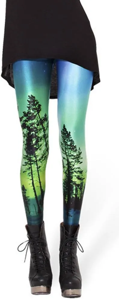 QZUnique Leggings for Women, Halloween Full-Length Printed Legging Footless Elastic Yoga Pants, Regular and Plus Size