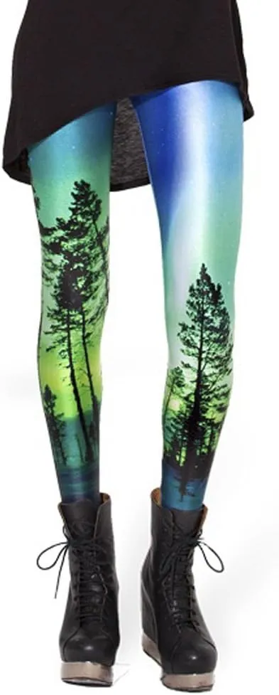 QZUnique Leggings for Women, Halloween Full-Length Printed Legging Footless Elastic Yoga Pants, Regular and Plus Size
