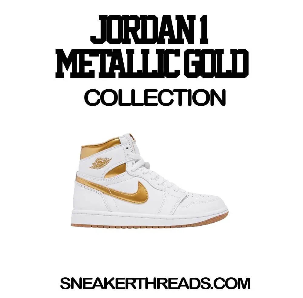 Retro 1 White Metallic Gold Nineties Shirt