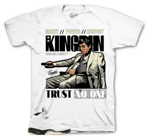 Retro 5 White Black Trust issues Shirt
