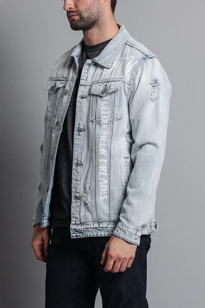 Scribbled Denim Jacket