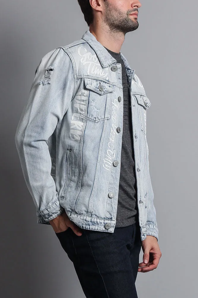 Scribbled Denim Jacket