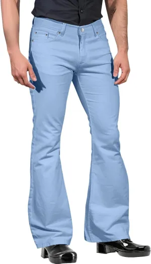 Slim Fit Skinny Bell Bottom Suit Pants for Men 60s 70s Retro Trousers Mens Comfortable Stretch Flared Pants for Disco Party