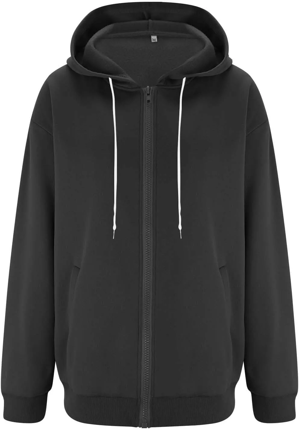 slqdgmryz Zip Up Hoodie Women Drawstring Oversized Sweatshirt Zipped Cute Hoodies Y2k Workout Fleece Jacket with Pockets