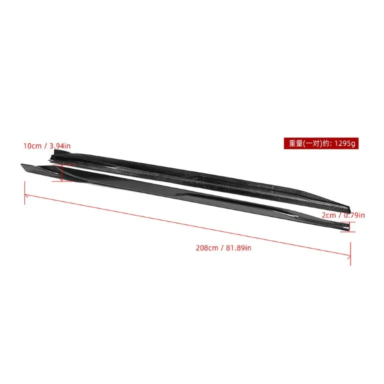SOOQOO USA Side Skirts for BMW I4 M50/e Drive 40 G26 2022-ON Pre-preg Carbon Fiber