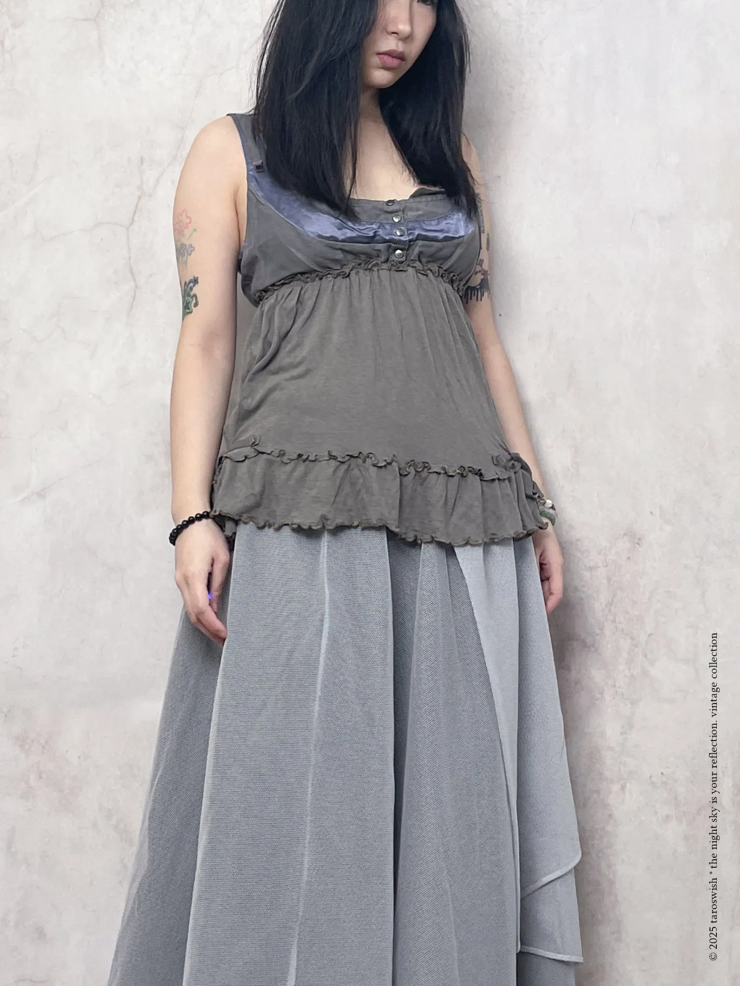 structured button up camisole