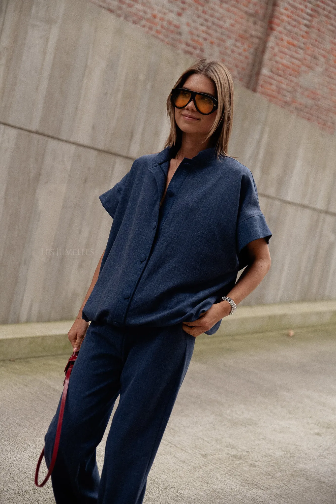Royal Blue Tany Gilet Crown Jacket