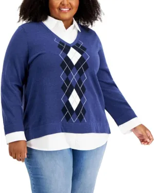 Tommy Hilfiger Women's Layered Look Soft Polished Sweater