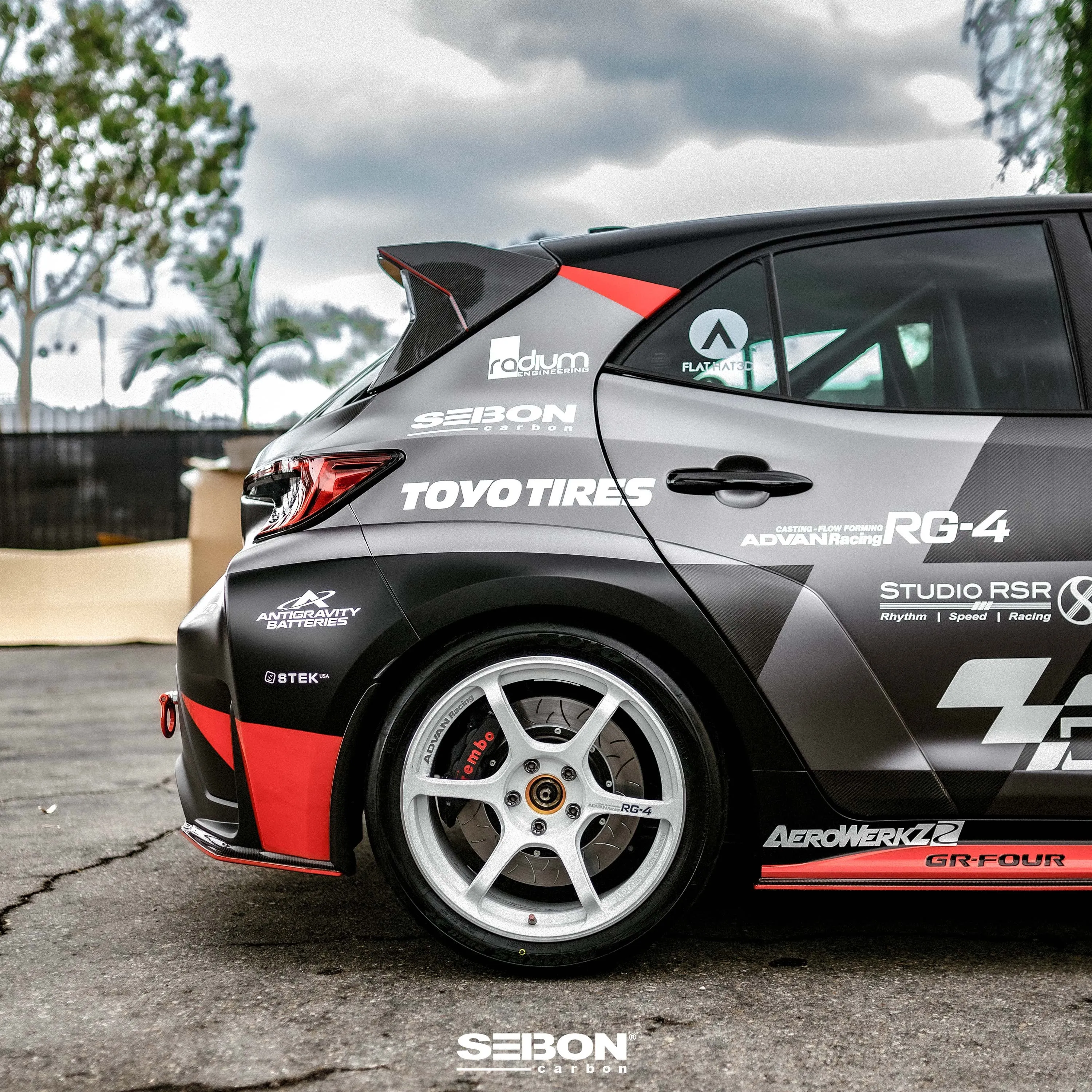 Toyota Corolla GR (2023) Seibon MB-style carbon fibre side skirts