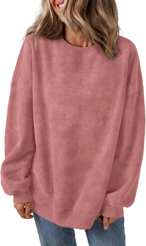 Trendy Queen Womens Oversized Sweatshirts Hoodies Long Sleeve Pullover Sweaters Fall Fashion Outfits Clothes 2024