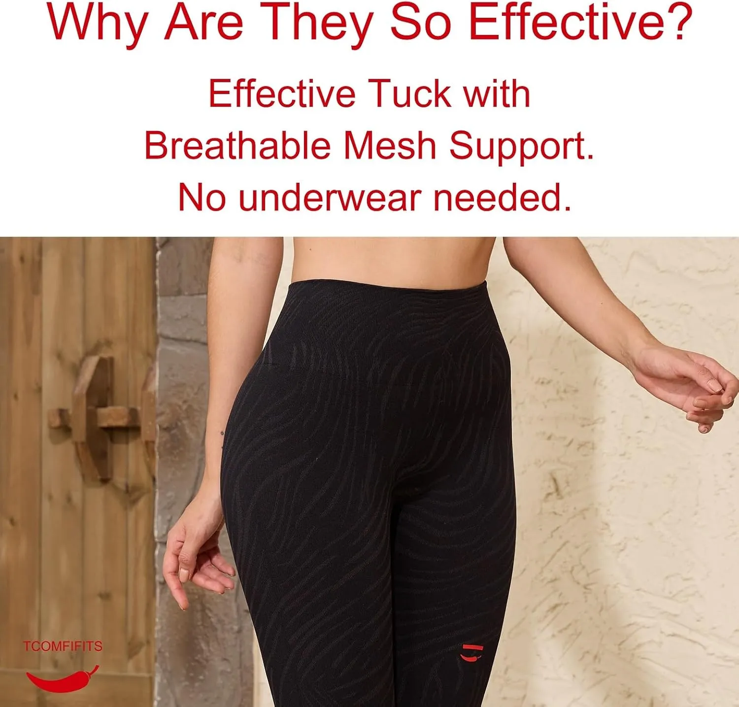 Tucking Leggings High-Rise Zebra Stripes Pant 28" for Transgender Women MTF Non-Binary