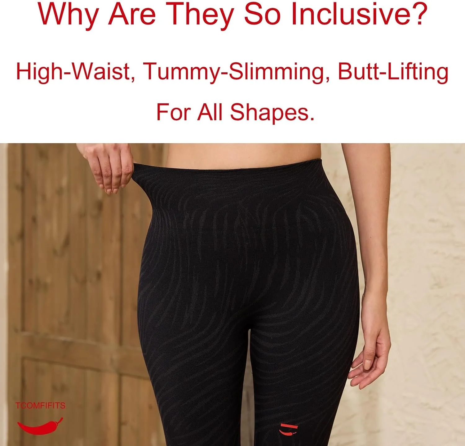 Tucking Leggings High-Rise Zebra Stripes Pant 28" for Transgender Women MTF Non-Binary