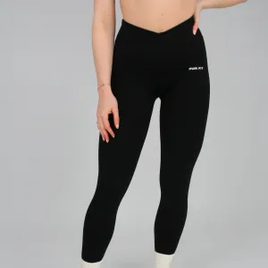 V Waisted Leggings (Black)