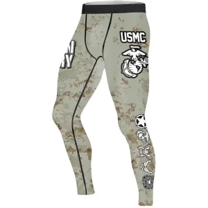 Veteran USMC Uniform Men's Compression Leggings
