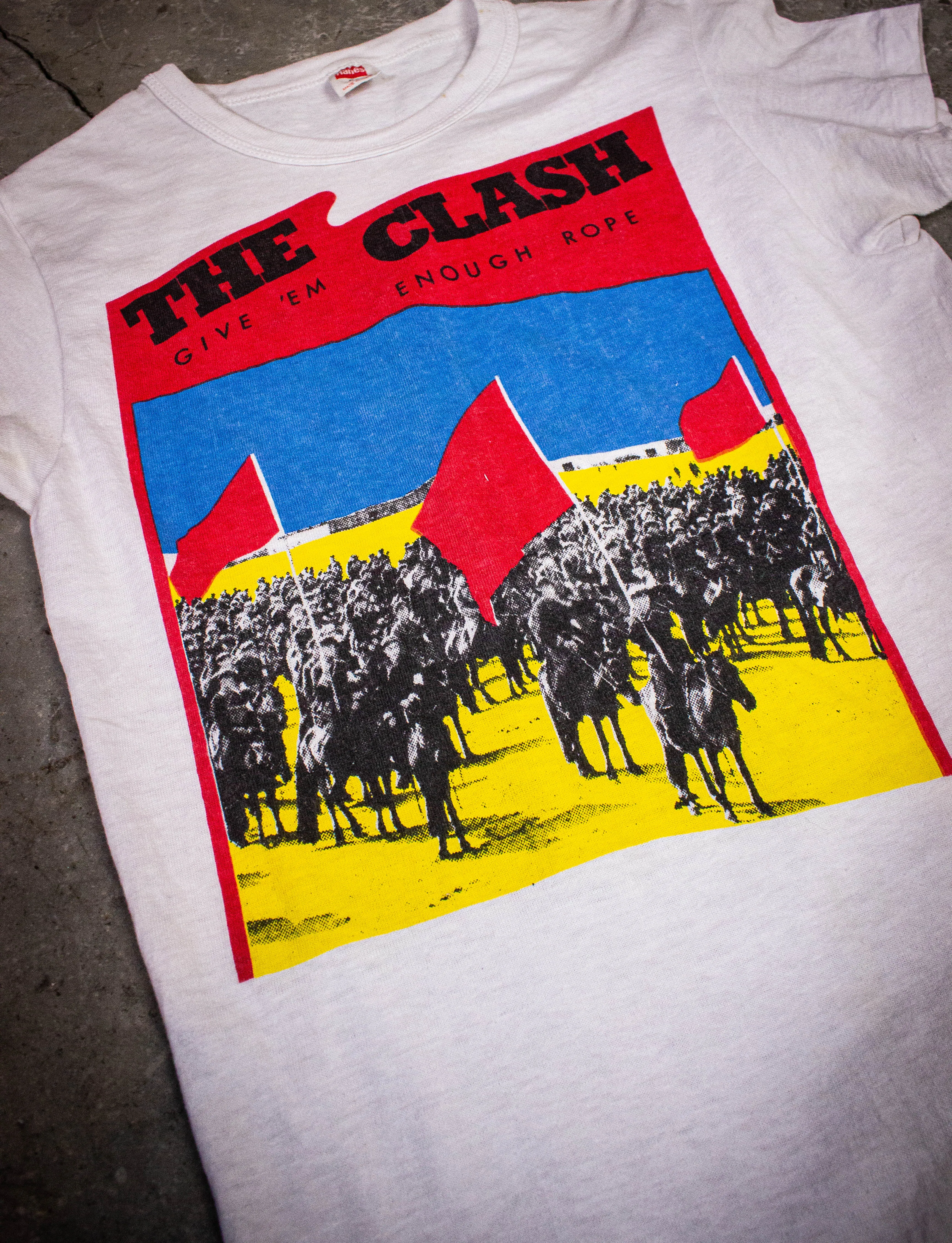 Vintage Clash Give 'Em Enough Rope Concert T Shirt 1978 White XS