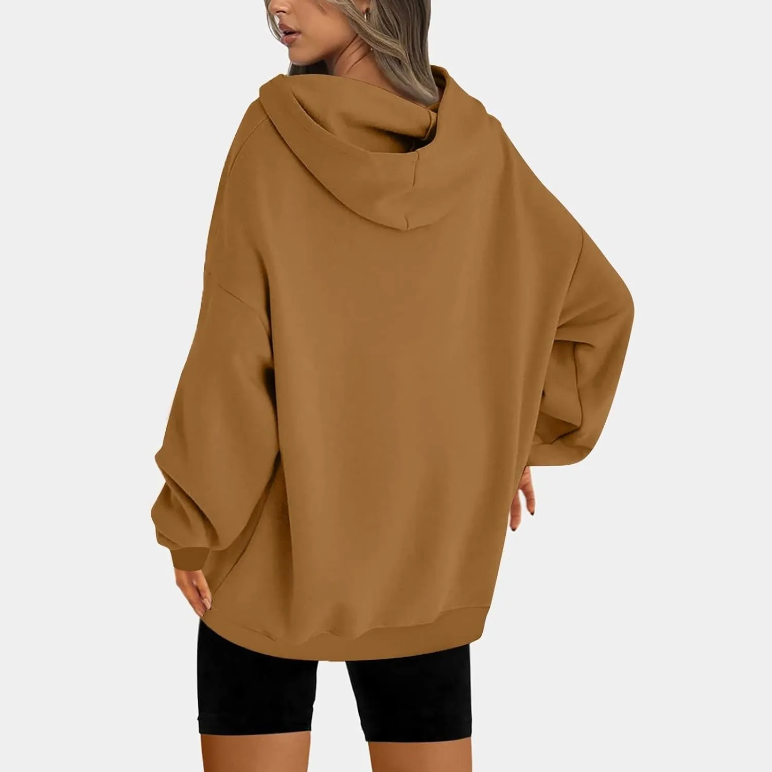Women Fashion Hoodies 2023 Casual Fall Outfits Long Sleeve Oversized Sweatshirts Fleece Pullover Tops Trendy