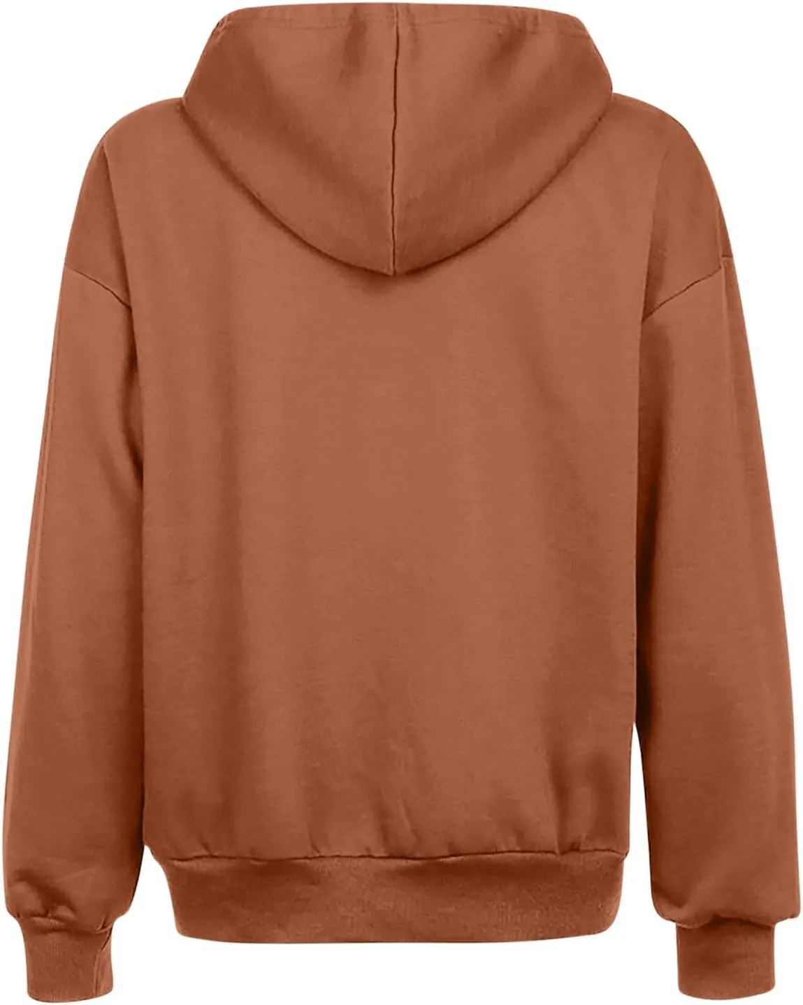 Women Hooded Full Zip Drawstring Sweatshirts Long Sleeve Oversized Casual Lightweight Jacket Winter Fashion Outfits